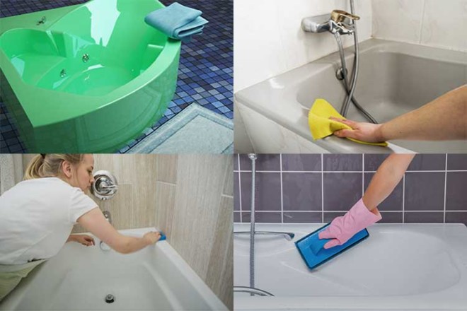 Как отмыть акриловую ванну домашними средствами