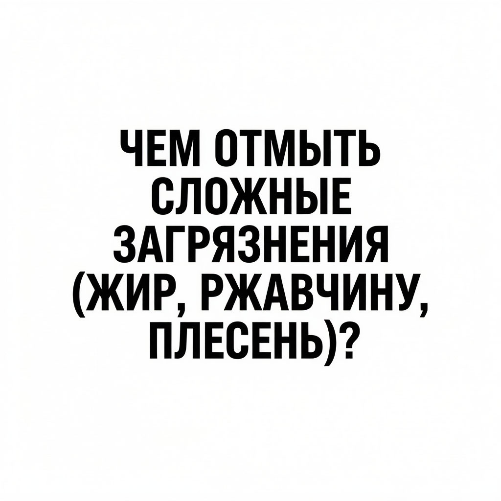 «Чем отмыть сложные загрязнения (жир, ржавчину, плесень)?»