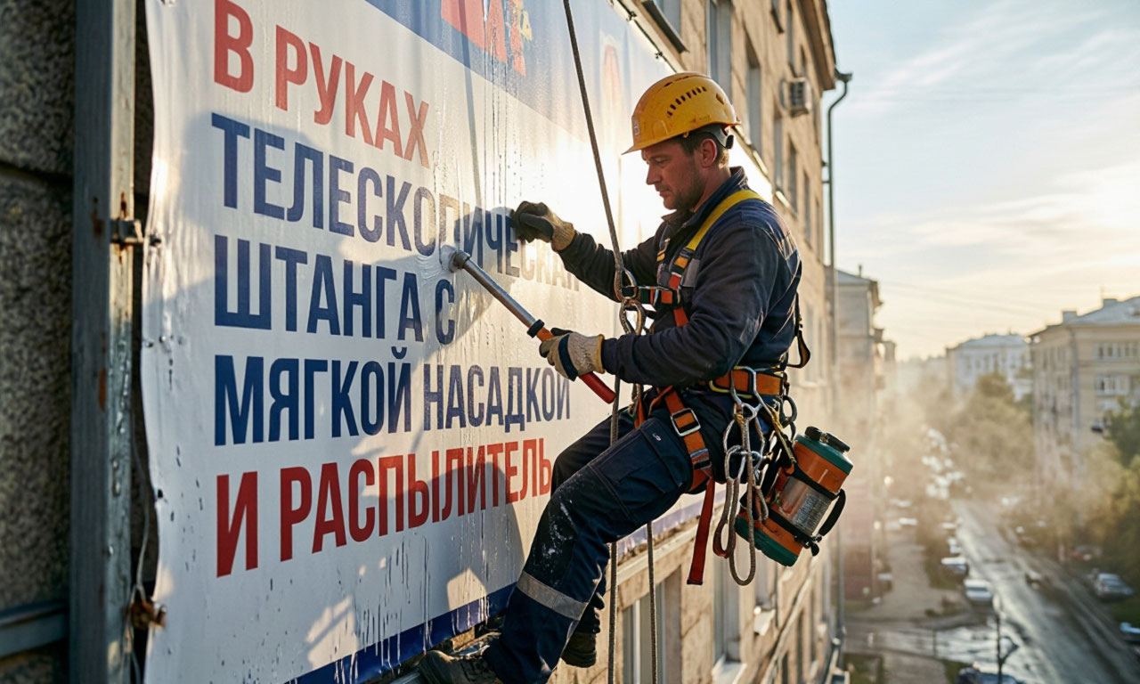 Мойка вывесок и рекламных конструкций Мойка вывесок и рекламных конструкций